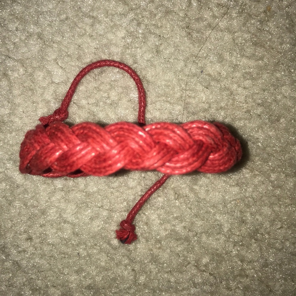 Red Criss Cross Tie Bracelet